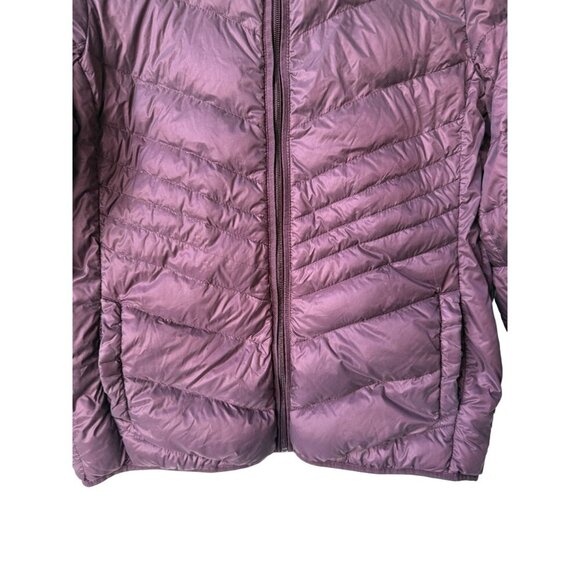 Abercrombie & Fitch Womens Down Puffer Coat Jacket L Lightweight Packable Zip - Picture 3 of 9